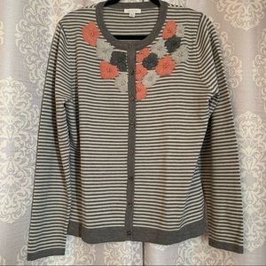 Garnet Hill Merino Wool Cardigan Sweater